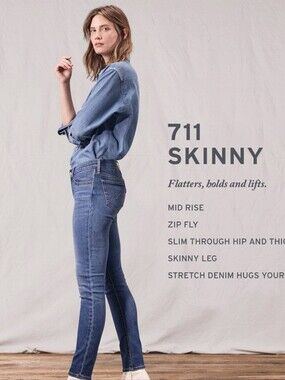 Levi's 711 Skinny Jeans Size 4